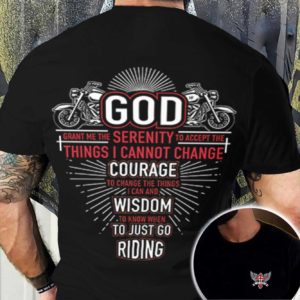 god grant me the serenity, courage, wisdom aop t-shirt, motorcycle shirt