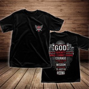 god grant me the serenity, courage, wisdom aop t-shirt, motorcycle shirt