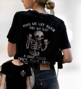 halloween skeleton piss me off again all over print t-shirt