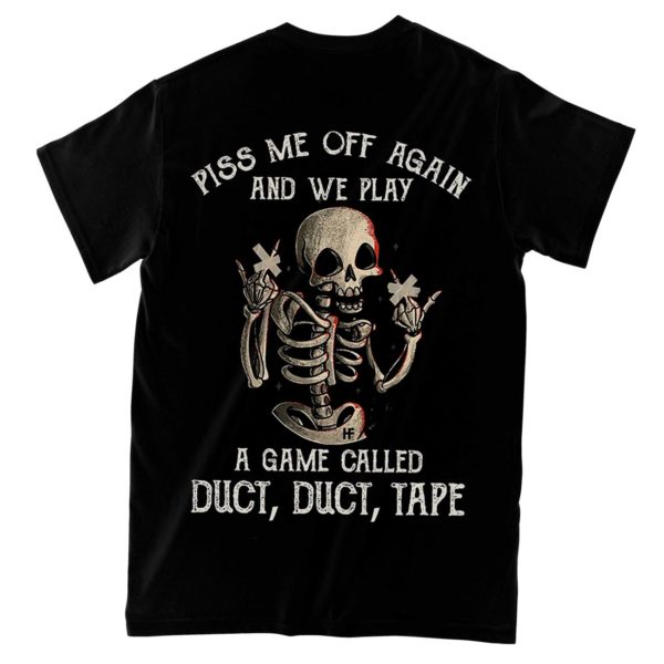 halloween skeleton piss me off again all over print t-shirt, scary halloween shirt