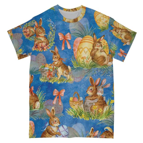 happy easter day bunny aop t-shirt