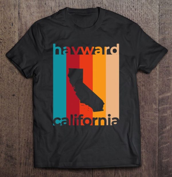 hayward california retro cutout ca souvenir t-shirt