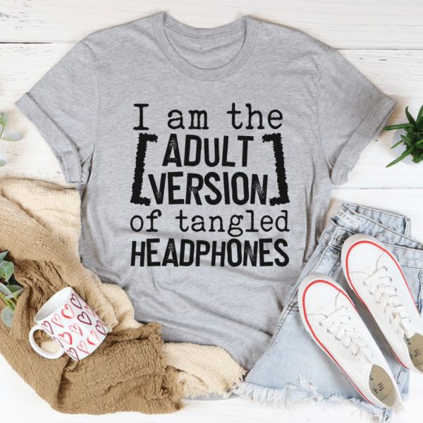 i am the adult version of tangled headphones unisex t-shirt