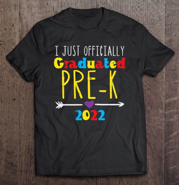 i officially graduated pre-k 2022 graduation boys girls kids t-shirt