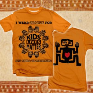 i wear orange for every kid lives native american all over print t-shirt