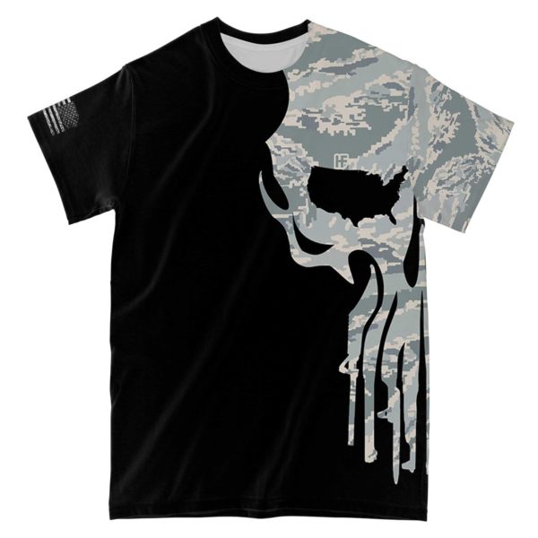 i'm a u.s air force veteran all over print t-shirt, skull air force veteran shirt