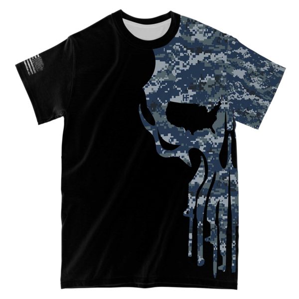 i'm u.s.navy veteran aop t-shirt, us navy veteran blue camouflage