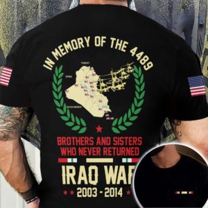 in memory of the brothers and sisters who never returned iraq war -2014 aop t-shirt