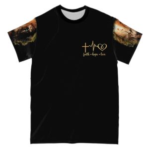 jesus aop t-shirt, black jesus shirt with sayings