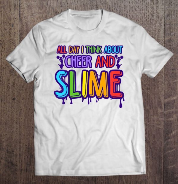 kids cheerleader shirt girls gifts for slime lovers cheerleading t-shirt