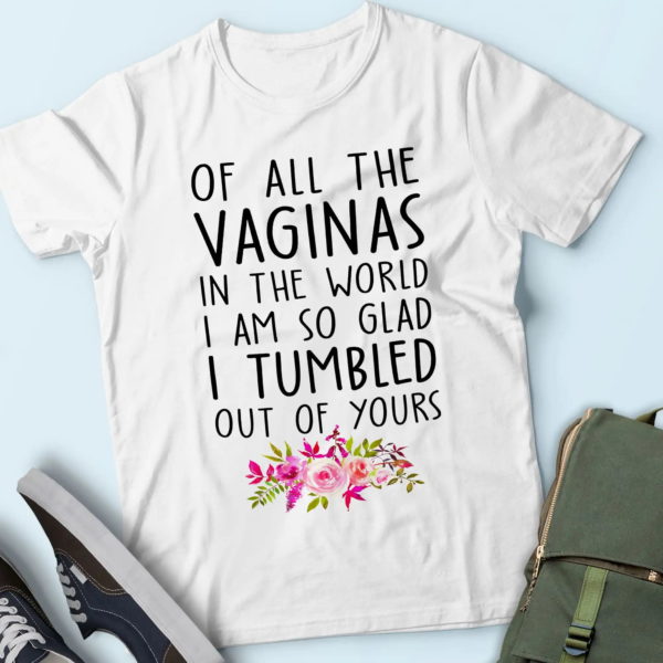 of all the vaginas in the world t-shirt, funny presents for mom t-shirt