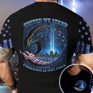 patriotic united we stand aop t-shirt, eagle american flag t-shirt