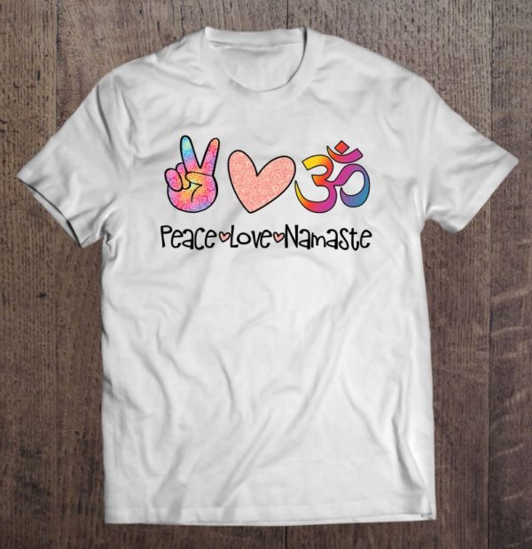 peace love namaste mandala om sign yoga lover hippie soul t-shirt