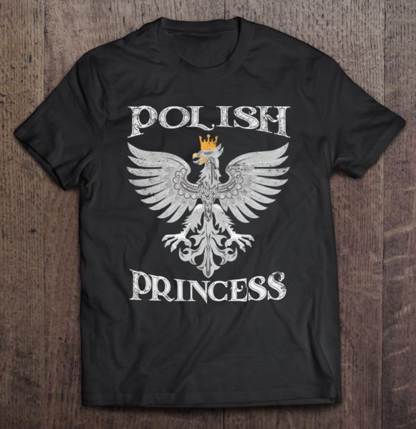 polish princess poland pride eagle crest polska flag tee shirt