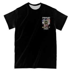 proud army mom all over print t-shirt, black army shirt