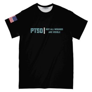 ptsd veteran not all wounds are visible all over print t-shirt