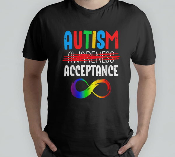 autism tee in april wear red instead autism-acceptance t-shirt