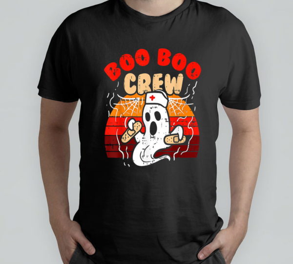 boo boo crew scream nurse life halloween costume t-shirt