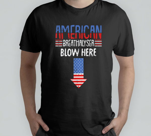 breathalyzer 4th of july funny american flag patriotic t-shirt