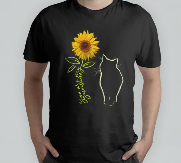 cat sunflower sunshine shirt