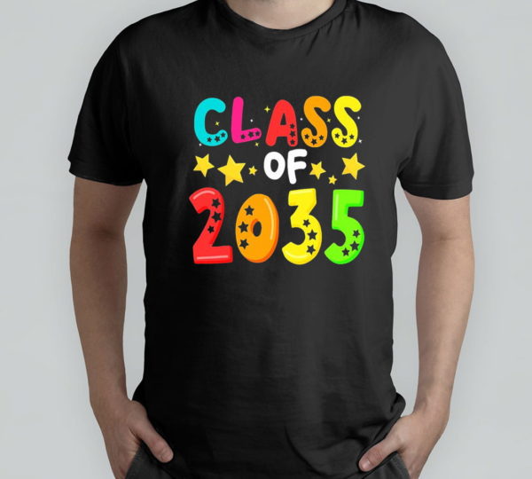 class of 2035 kindergarten back to school t-shirt