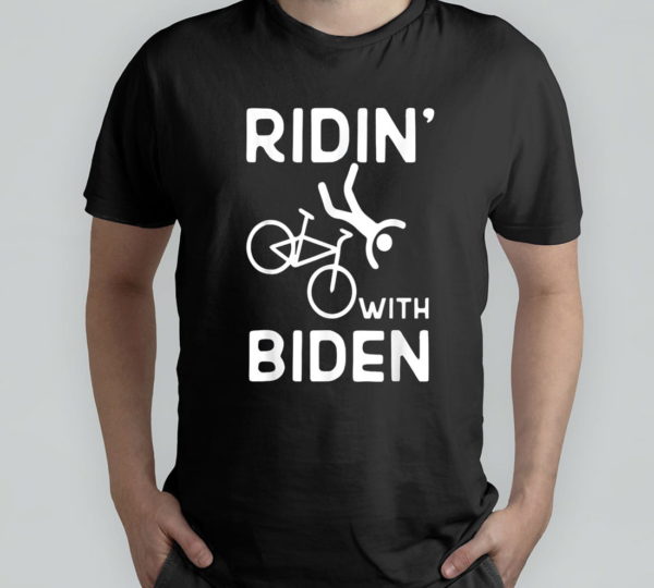 funny falling with bike funny ridin bike t-shirt