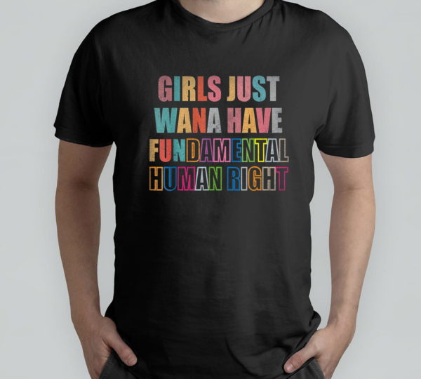 girls just want to have fundamental human rights feminist t-shirt