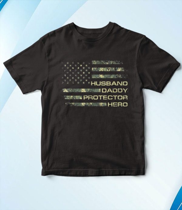 husband dad flag father's day protective t-shirt