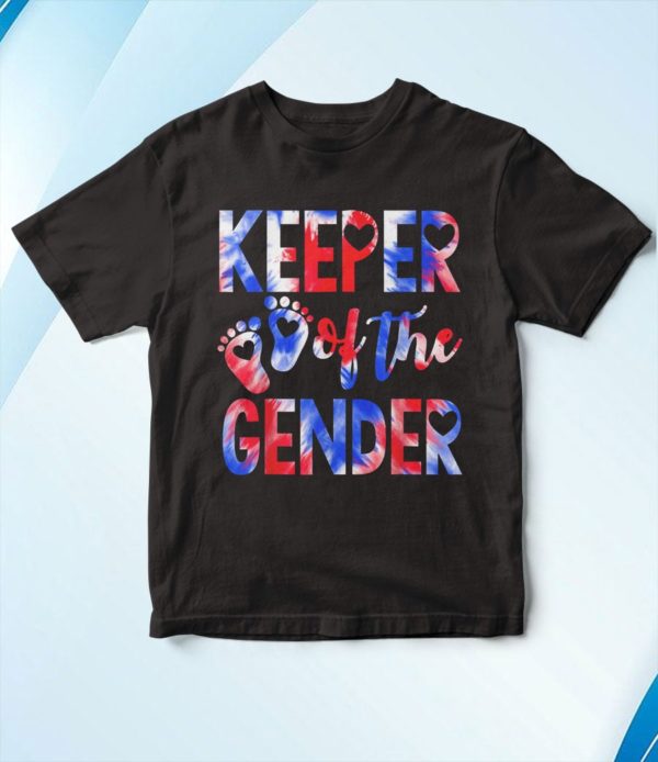 keeper of the gender 4th of july baby gender reveal t-shirt