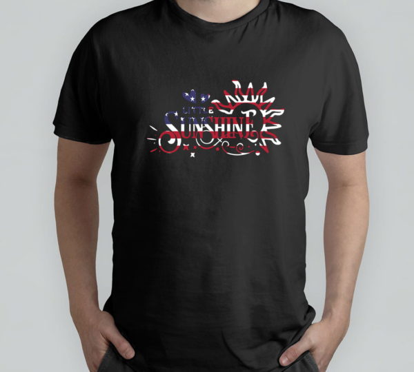 little sunshine us american flag 4th of july fourth t-shirt