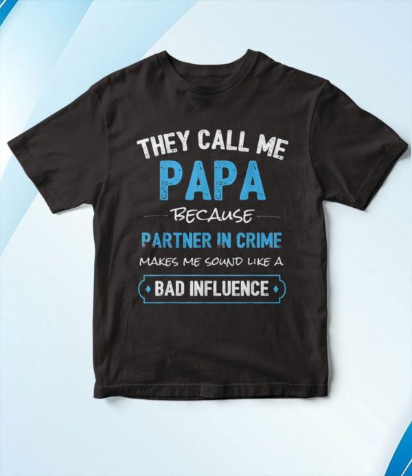 papa partner in crime t-shirt