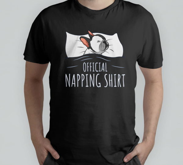 sleeping french bulldog pyjamas official napping t-shirt