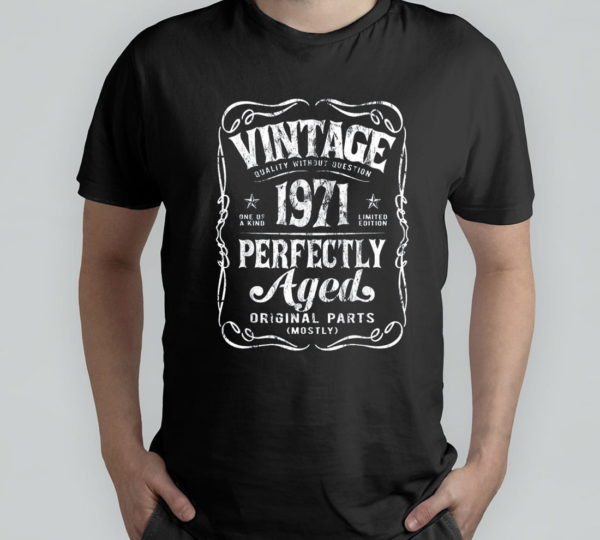 vintage born in 1971 classic legend's birthday t-shirt