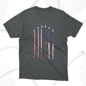 american flag usa airplane jet fighter 4th of july patriotic t-shirt