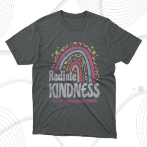 autism world awareness leopard rainbow radiate kindness t-shirt