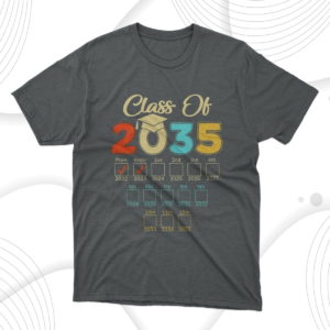 class of 2035 kindergarten prek graduation t-shirt