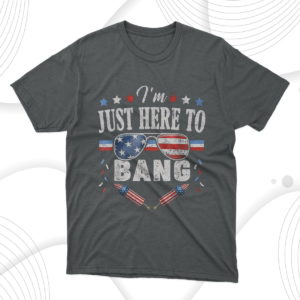 fourth of july 4th of july i'm just here to bang t-shirt