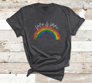 gay pride vintage rainbow lgbt love is love t-shirt