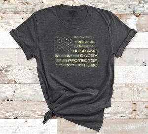 husband dad flag father's day protective t-shirt
