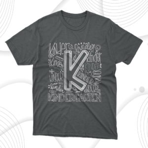 teacher student typography kindergarten t-shirt