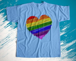 pride flag i love lgbt rainbow colored heart t-shirt