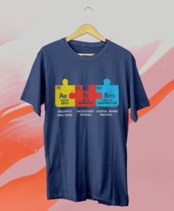 autism elements periodic table awareness asd t-shirt