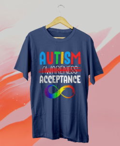 autism tee in april wear red instead autism-acceptance t-shirt
