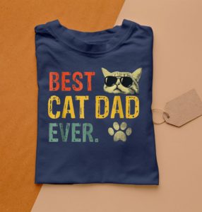best cat dad ever t-shirt