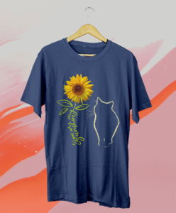 cat sunflower sunshine shirt