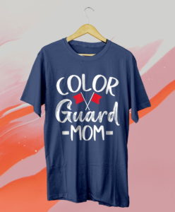 color guard mom funny high school color guard flag t-shirt