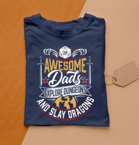 dads explore dungeons - dad dragons t-shirt