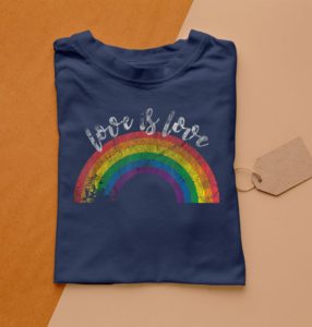 gay pride vintage rainbow lgbt love is love t-shirt