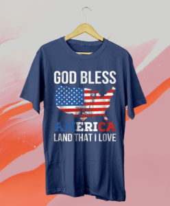 god bless america land t-shirt
