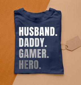 husband dad father gamer gaming t-shirt